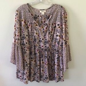 Pink Floral Style & Co Blouse